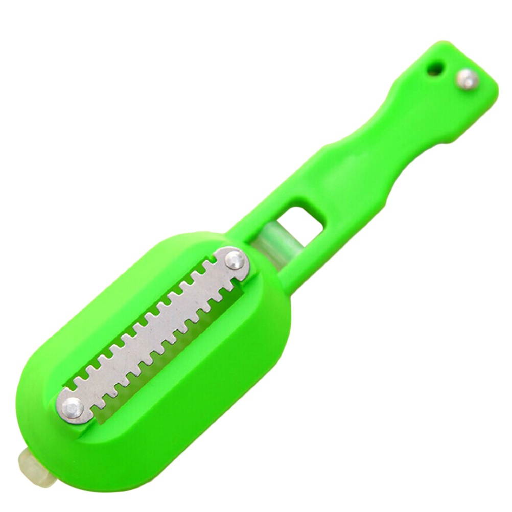 Fish Scales Remover Fish Skin Scraper Fishing Peeler Kitchen Helper (Green)