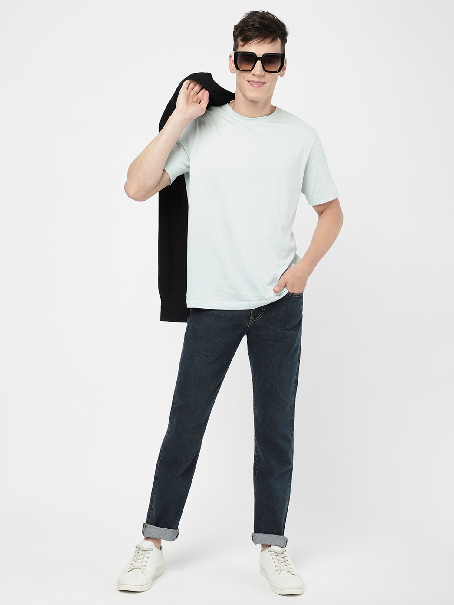 Passion Dark Blue Comfort Fit Lightly Washed Jeans