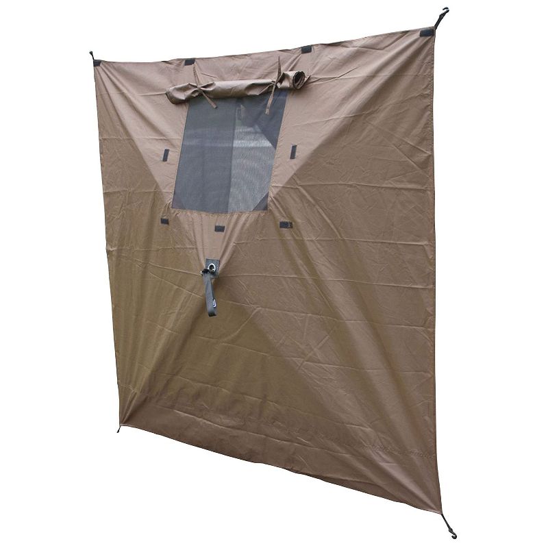 CLAM Quick-Set Wind and Sun Panel Attachment for Traveler, Venture, and Escape Screen Shelter Canopy Tent, Accessory Only, Brown (2 pack)