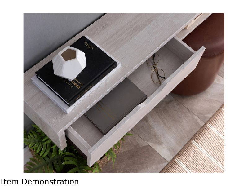 Furniture of America White Oak Eponine Multi-Storage Floating TV Stand