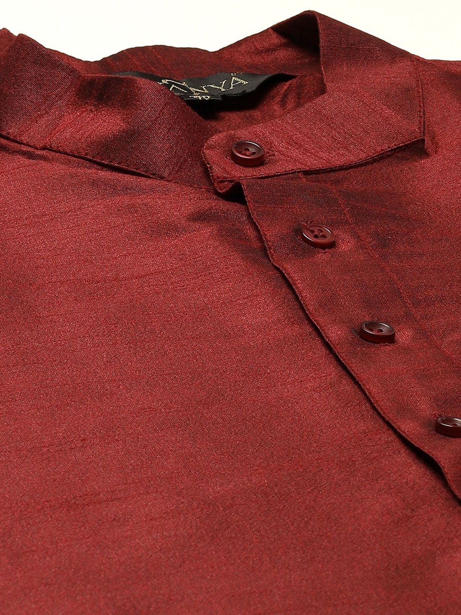 Sojanya Maroon Regular Fit Printed Kurta Set With Jacket