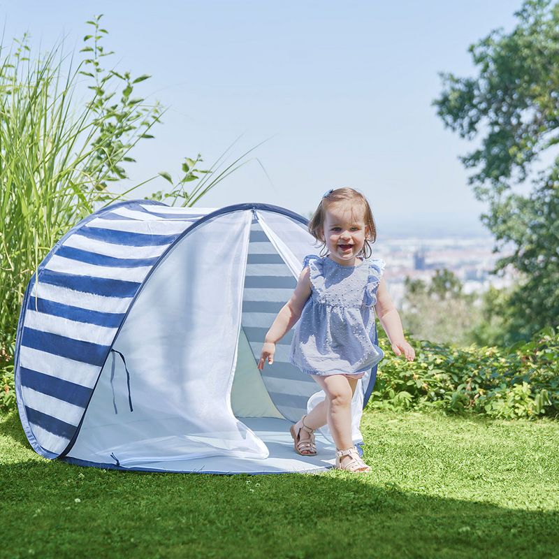 Babymoov Kid's UV Resistant Portable Pop-Up Sun Shelter and Marine Play Tent with Convenient Carry Bag for Babies to Young Kids, Navy