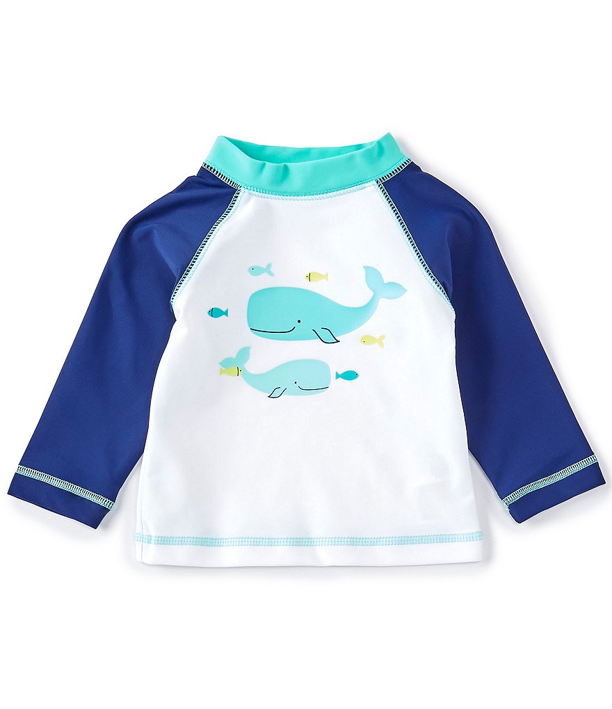 Tea Collection Baby Boys 3-24 Months Long-Sleeve Pineapple Print Rashguard Swimsuit