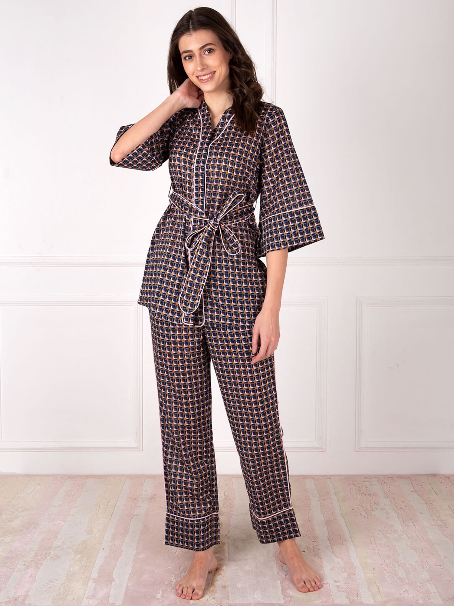 Dusk Attire Multicolor Kayo Robe Style Co-ord Set