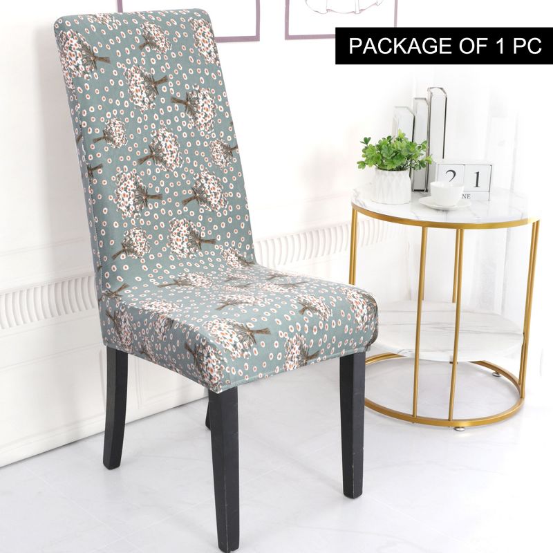 1 Pc Spandex Stretchy Removable Washable Dining Chair Slipcovers Multicolored  - PiccoCasa
