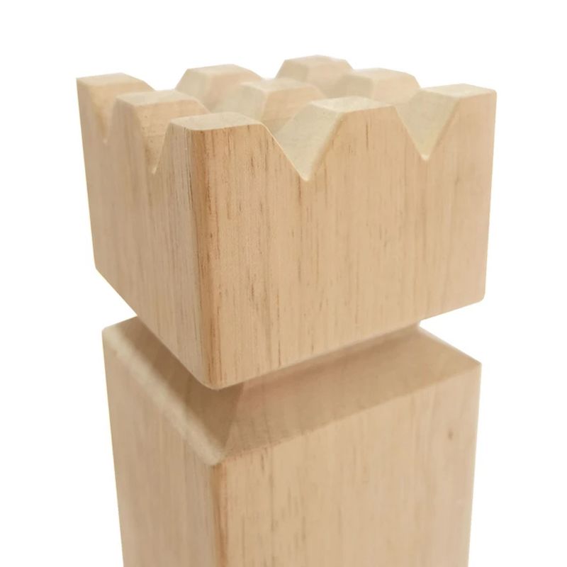 Yard Games Outdoor Backyard Regulation Size Kubb Hardwood Kids Tossing Game Set Bundle w/ Hardwood Outdoor Scatter Toss Target Lawn Game Skittles Set