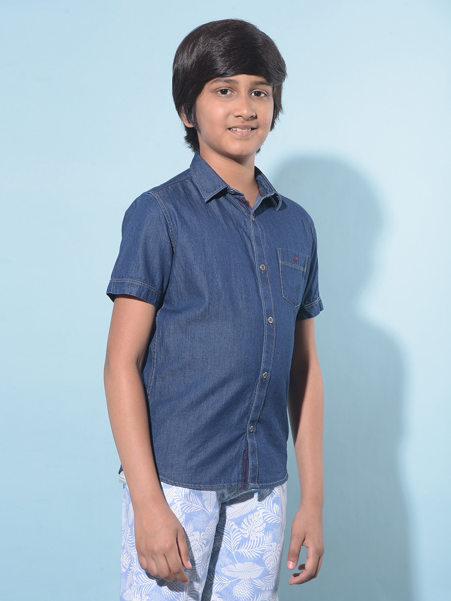 Crimsoune Club Kids Navy Solid Shirt