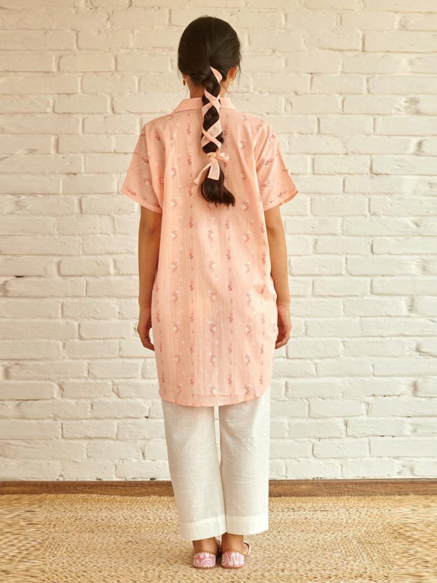 Prakriti Jaipur Peach Lily Oversized Shirt