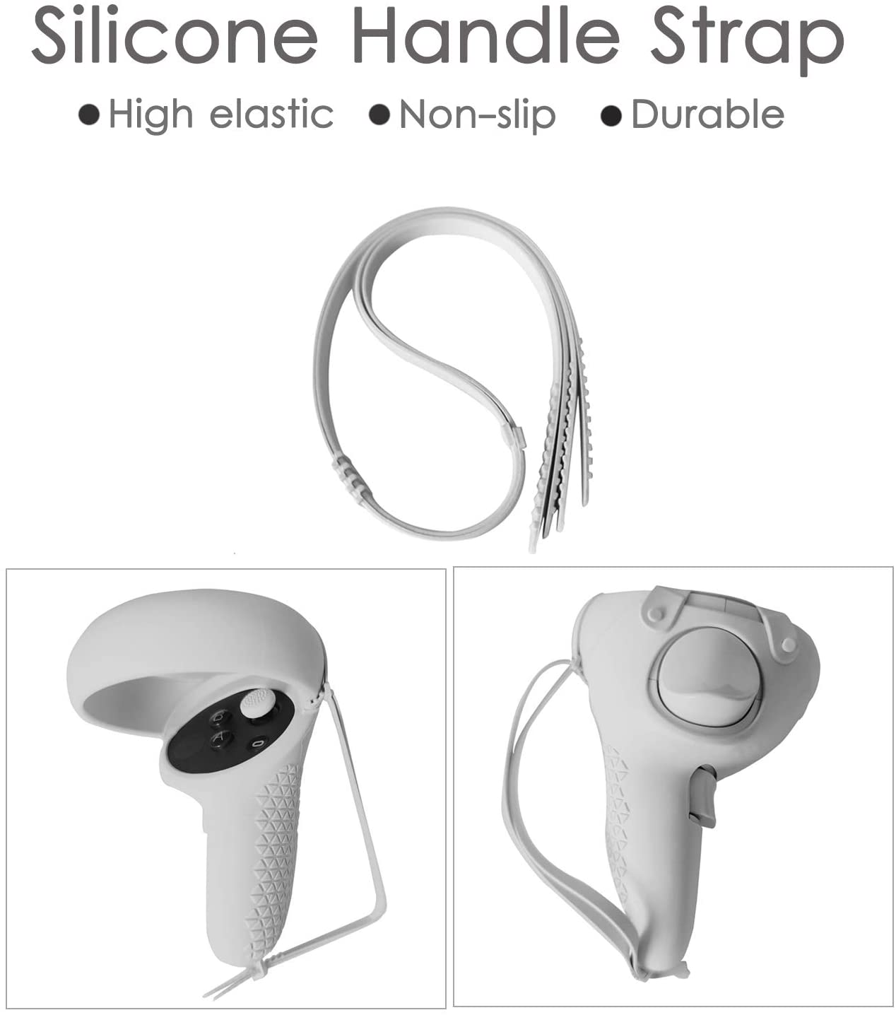 2 Pairs Oculus Quest 2 Elite Washable Silicone Handle Protective Cover