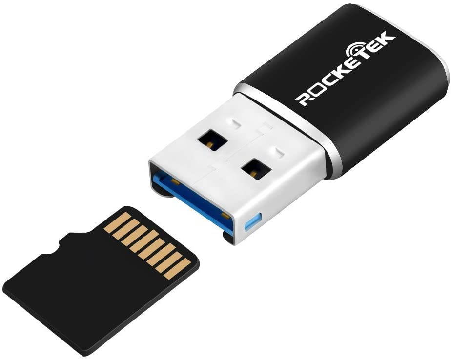 Rocketek Aluminum USB 3.0 Portable Memory Card Reader Adapter for Micro SD Card/TF Card Reader Adapter