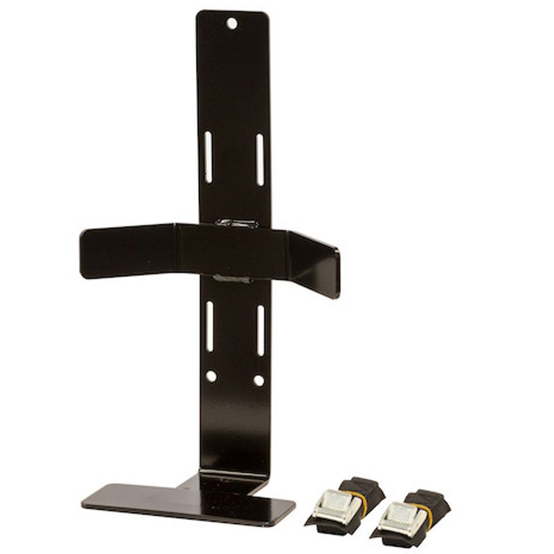 Buyers LT25 Landscaping Construction Truck and Trailer Carbon Steel Adjustable Strap Round 5 Gallon Water Cooler Rack, Black