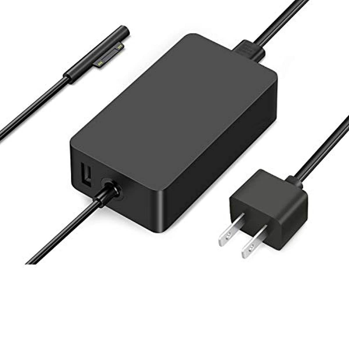 Surface Pro Charger, Surface Book Charger 44W 15V 2.58A Power Supply Compatible Microsoft Surface Pro 6 Pro 5 Pro 4 Pro 3 Surface Laptop 1/2 Surface Go with Travel Case