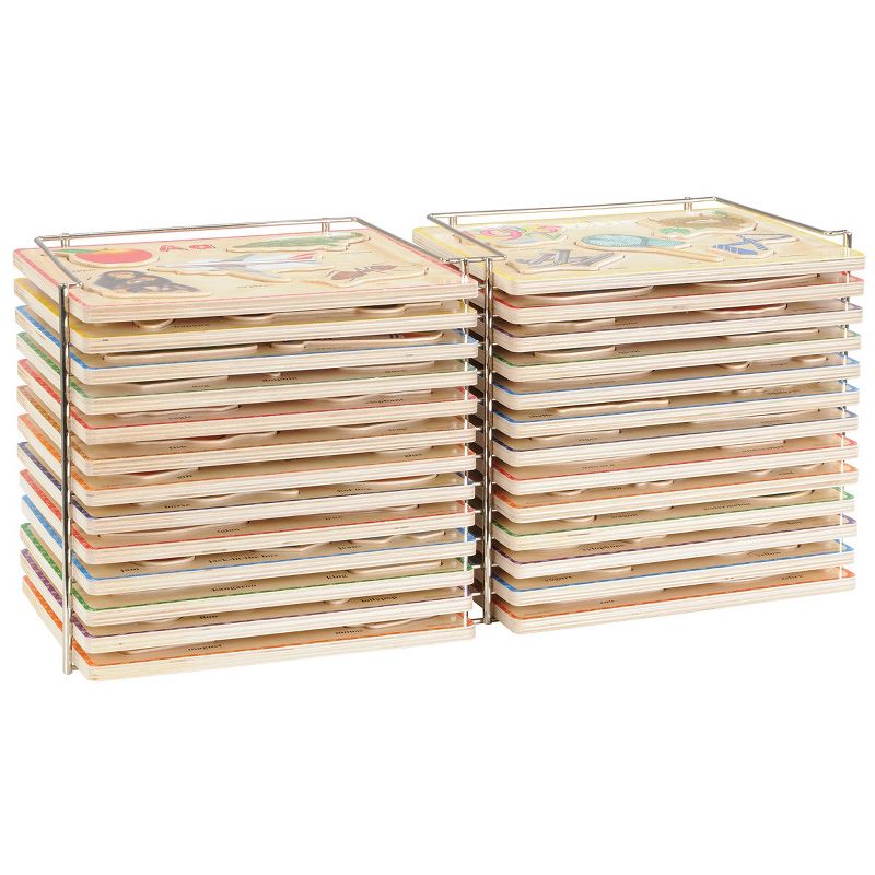 Puzzleworks ABC Puzzle Set with Wire Rack - 26 Total Puzzles