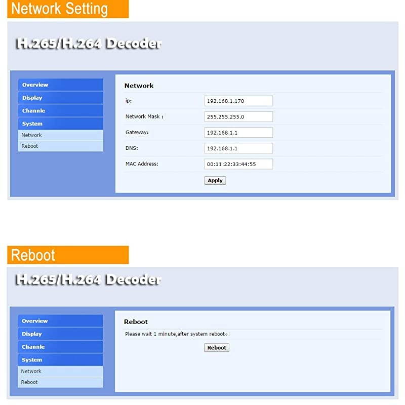 H265 H264 HD Video Audio Decoder IP Camera Decoder HTTP RTSP M3U8 RTMP UDP Unitcast to HDMI AV RCA Decoder for Advertisement Display Decoding Video Encoder Decoding IP Camera