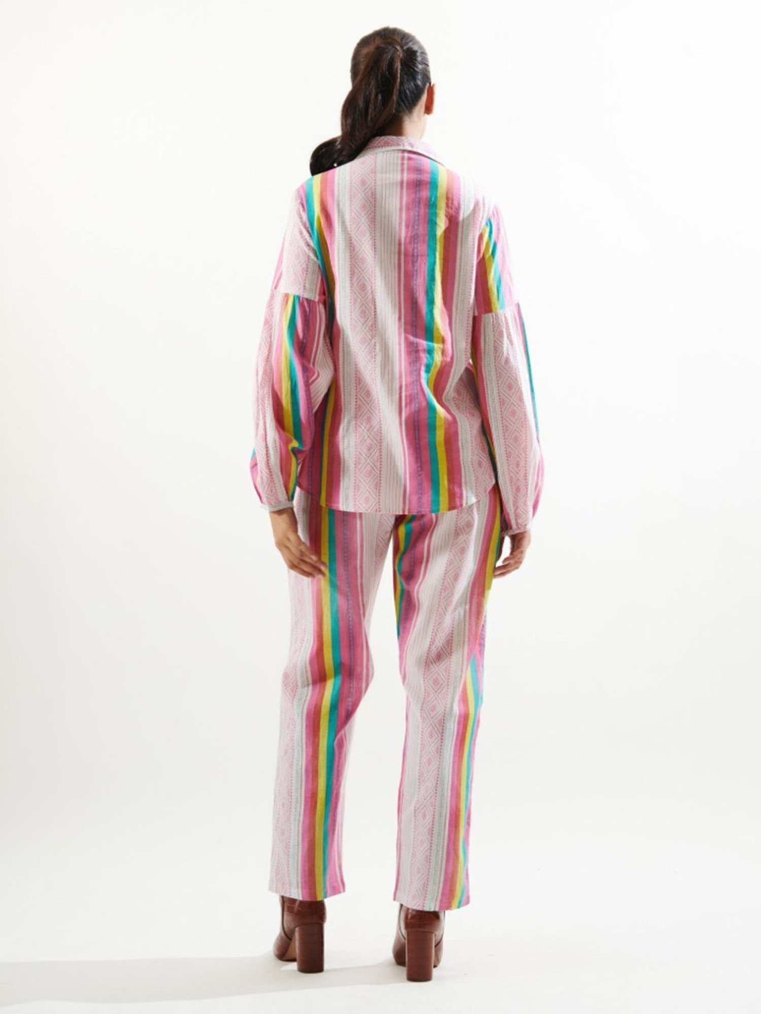 Cin Cin Pink Najaat Navi Shirt With Pant