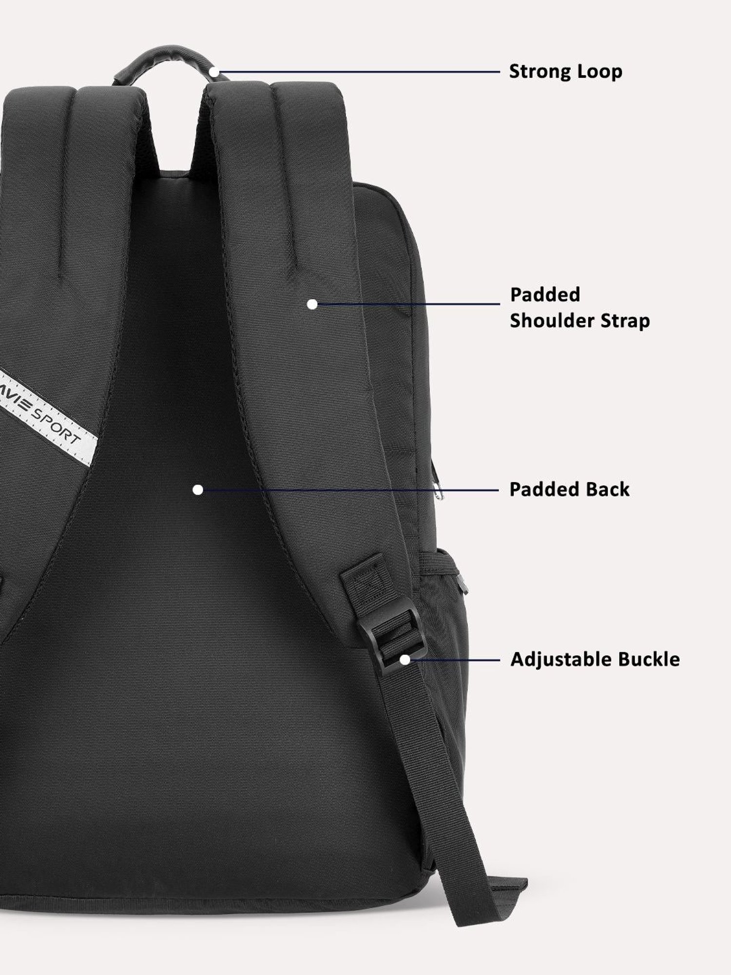 Lavie Sport Premier 21L Laptop Backpack For Men & Women (Navy)