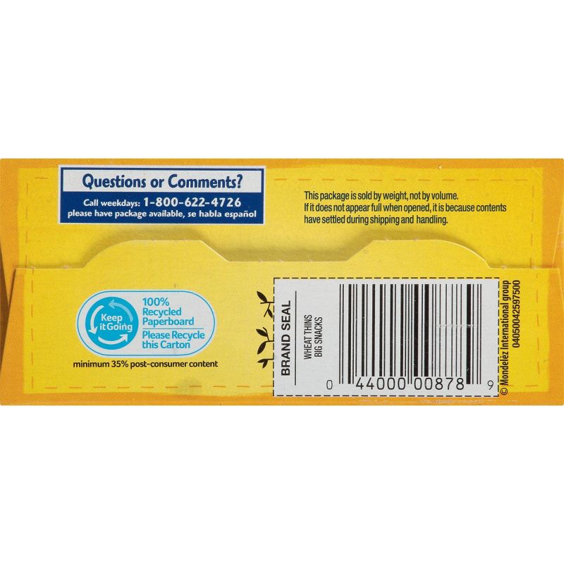 Wheat Thins Big Whole Grain Snacks - 8oz