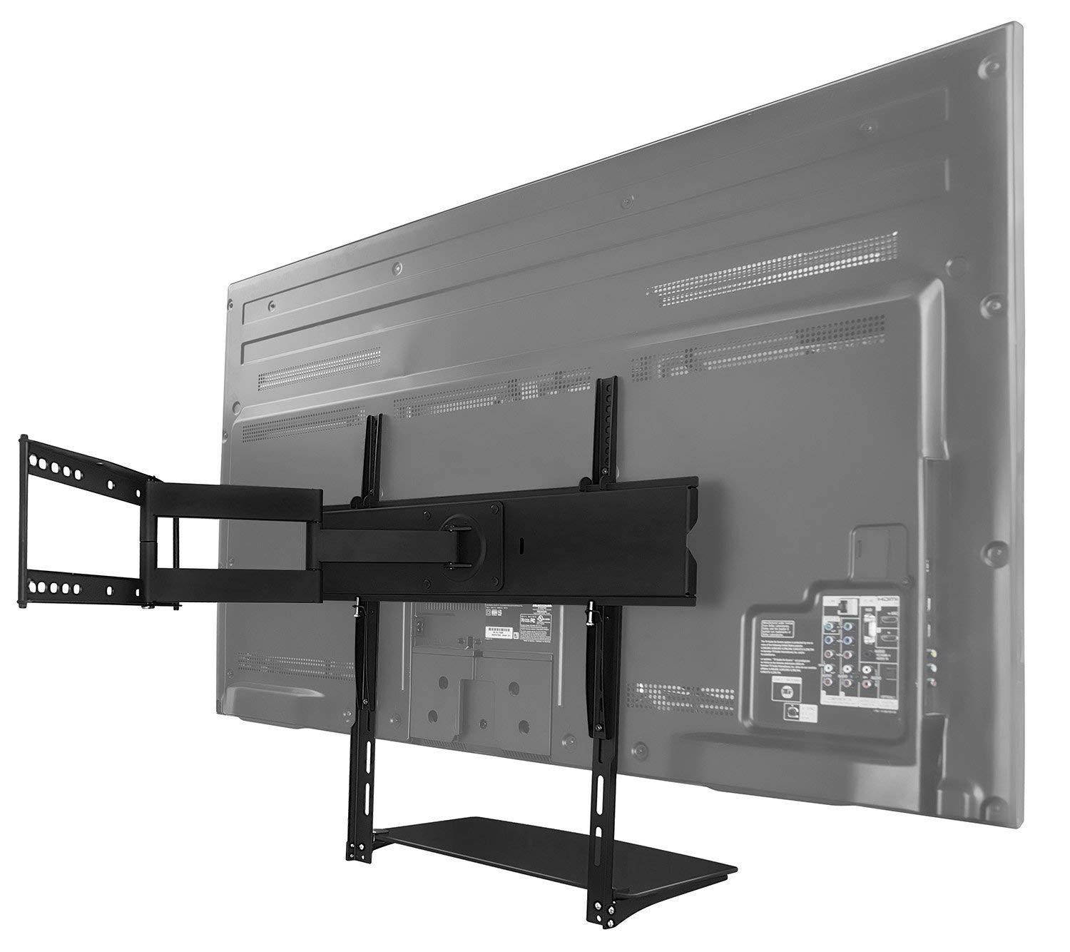 Mount-It TV Wall Mount Shelf Bracket Under TV for Cable Box, DVD Player, Stereo AV Components Shelf,Black