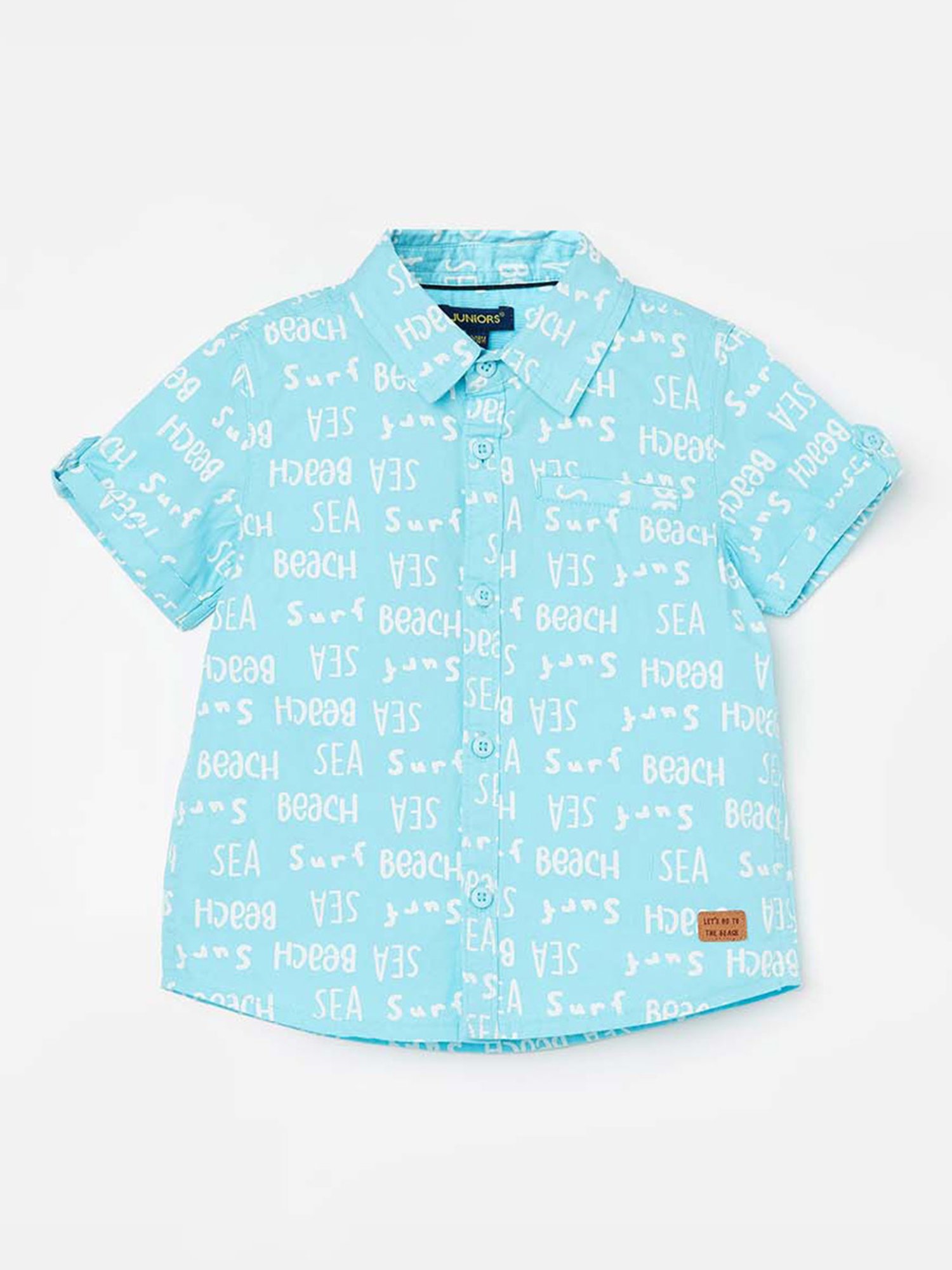 Juniors by Lifestyle Kids Blue Cotton Printed Shirt