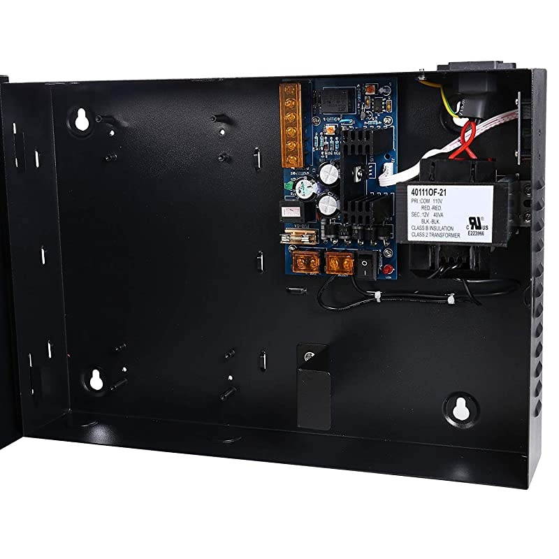 Input 110VAC Output 12VDC Metal Power Supply Box with Backup Battery Link for Door Access Control Board,Transformer with UL Recognized