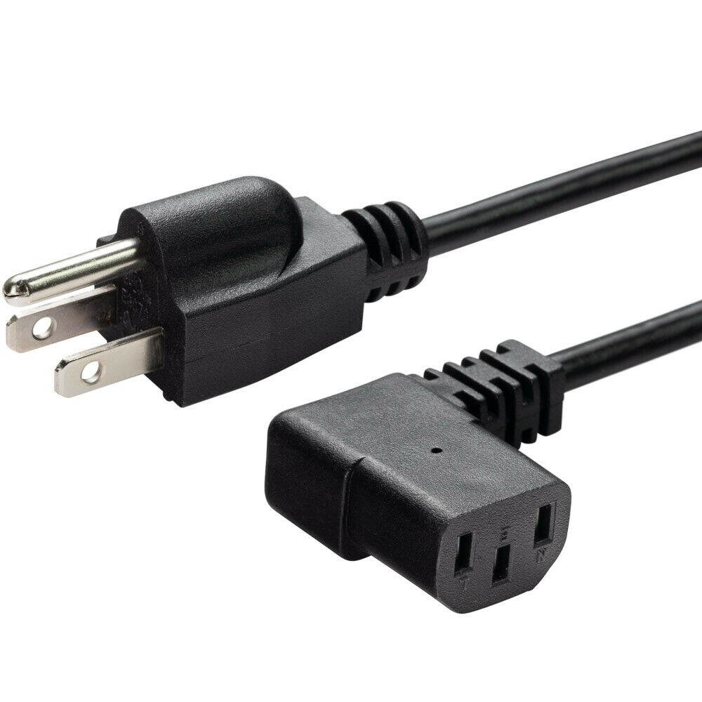RIGHT ANGLE POWER CORD , GATEWAY, COMPAQ, IBM,  - 3 PRONG AC POWER CORD