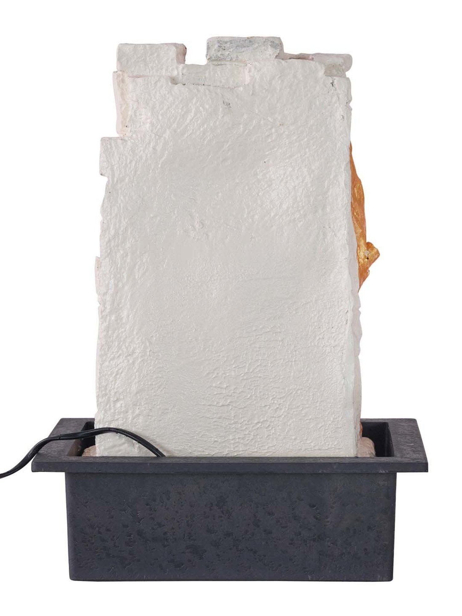 CHRONIKLE White & Gold Polyresin Ganesha Idol Front Curtain Waterfall Fountain