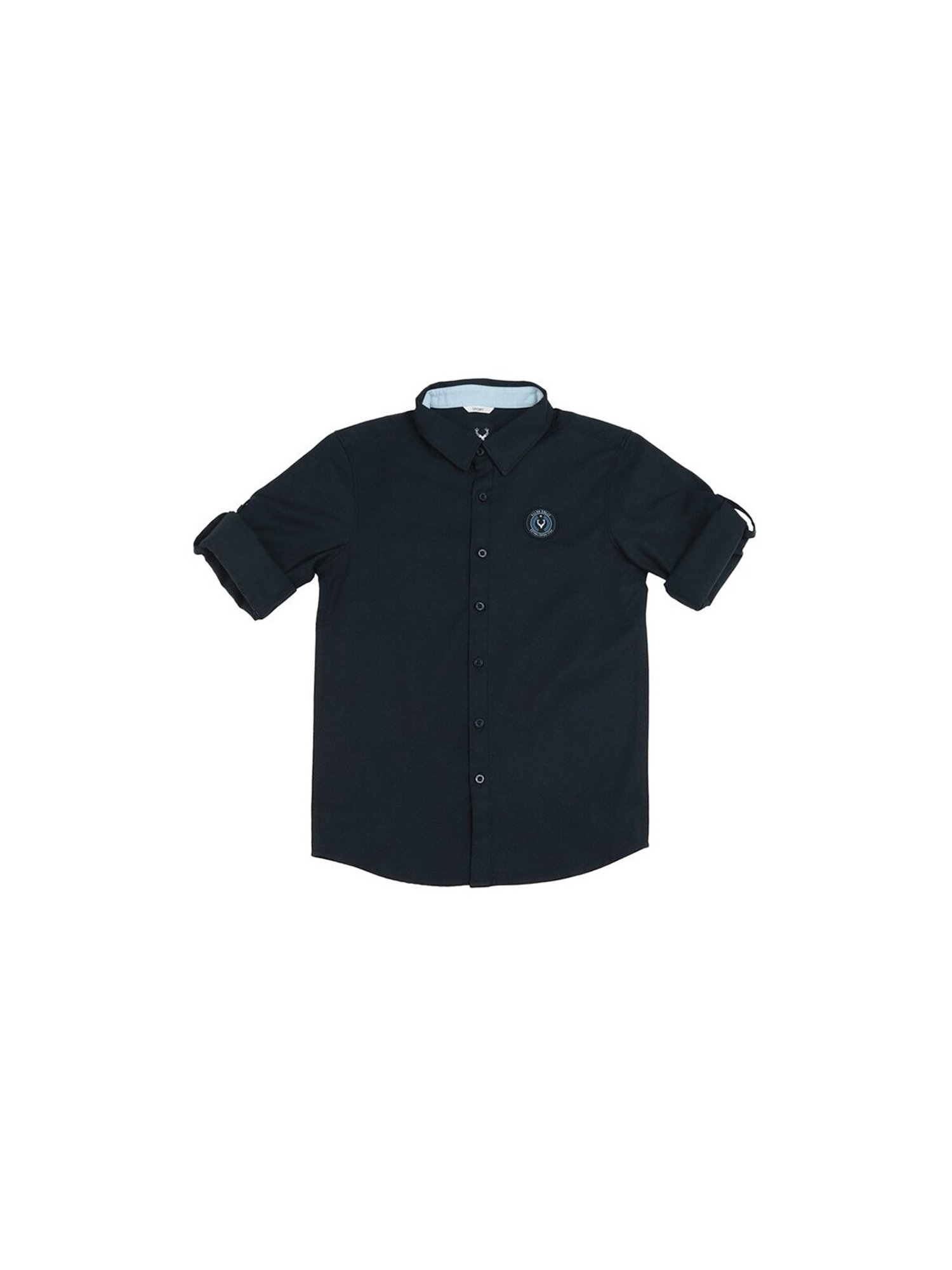 Allen Solly Junior Navy Solid Full Sleeves Shirt