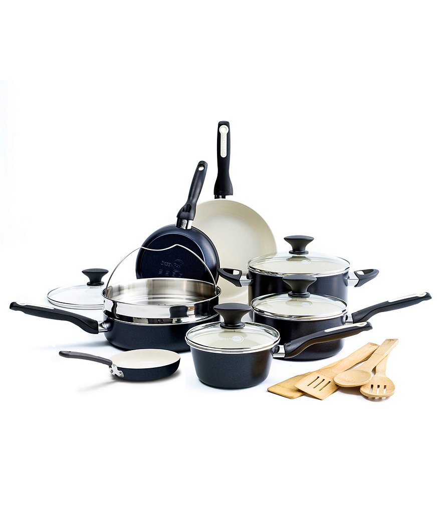 GreenPan Rio Ceramic Non-Stick 16-Piece Cookware Set