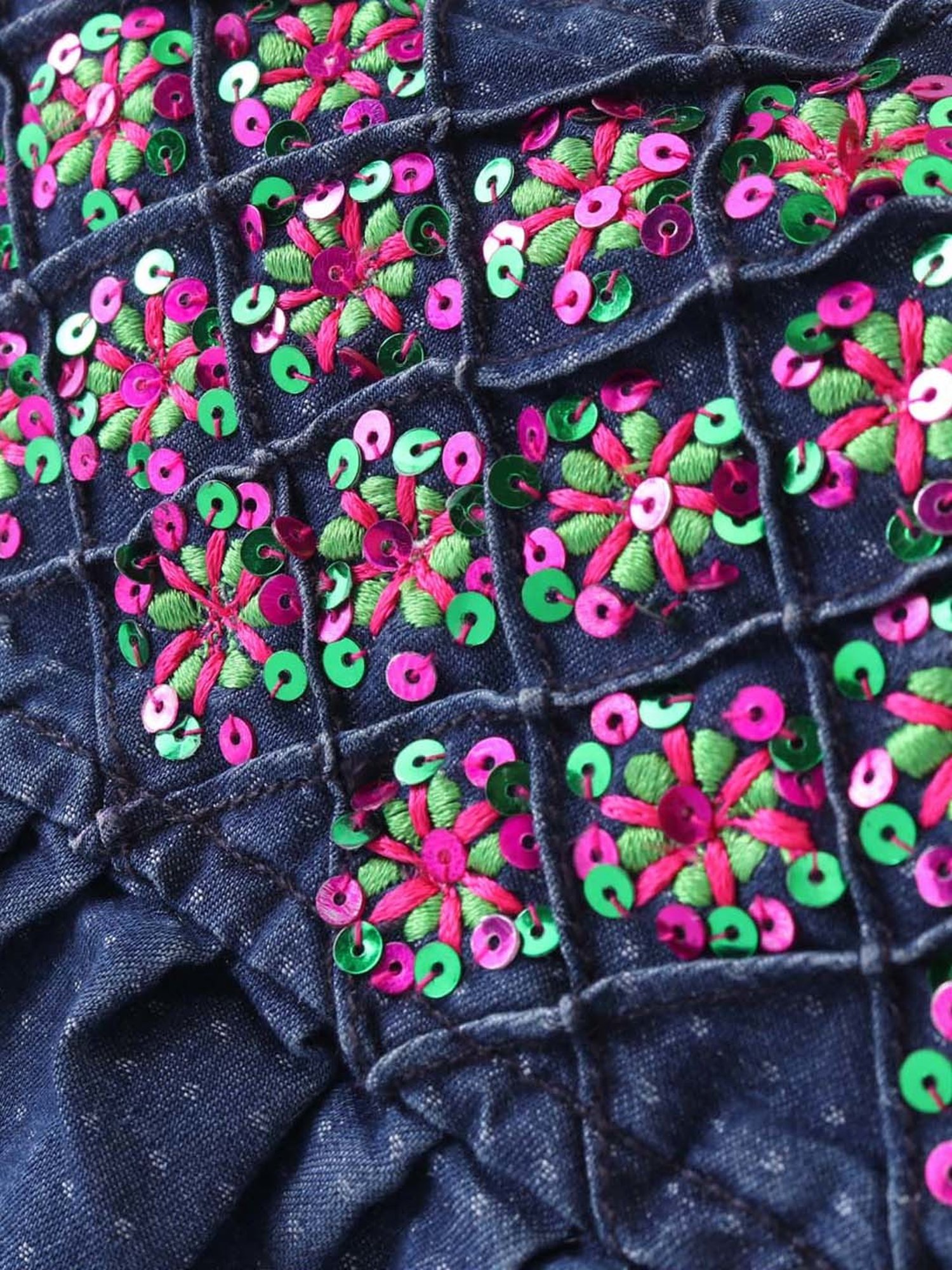 TWISHA Kids Blue & Pink Embroidered Top Set