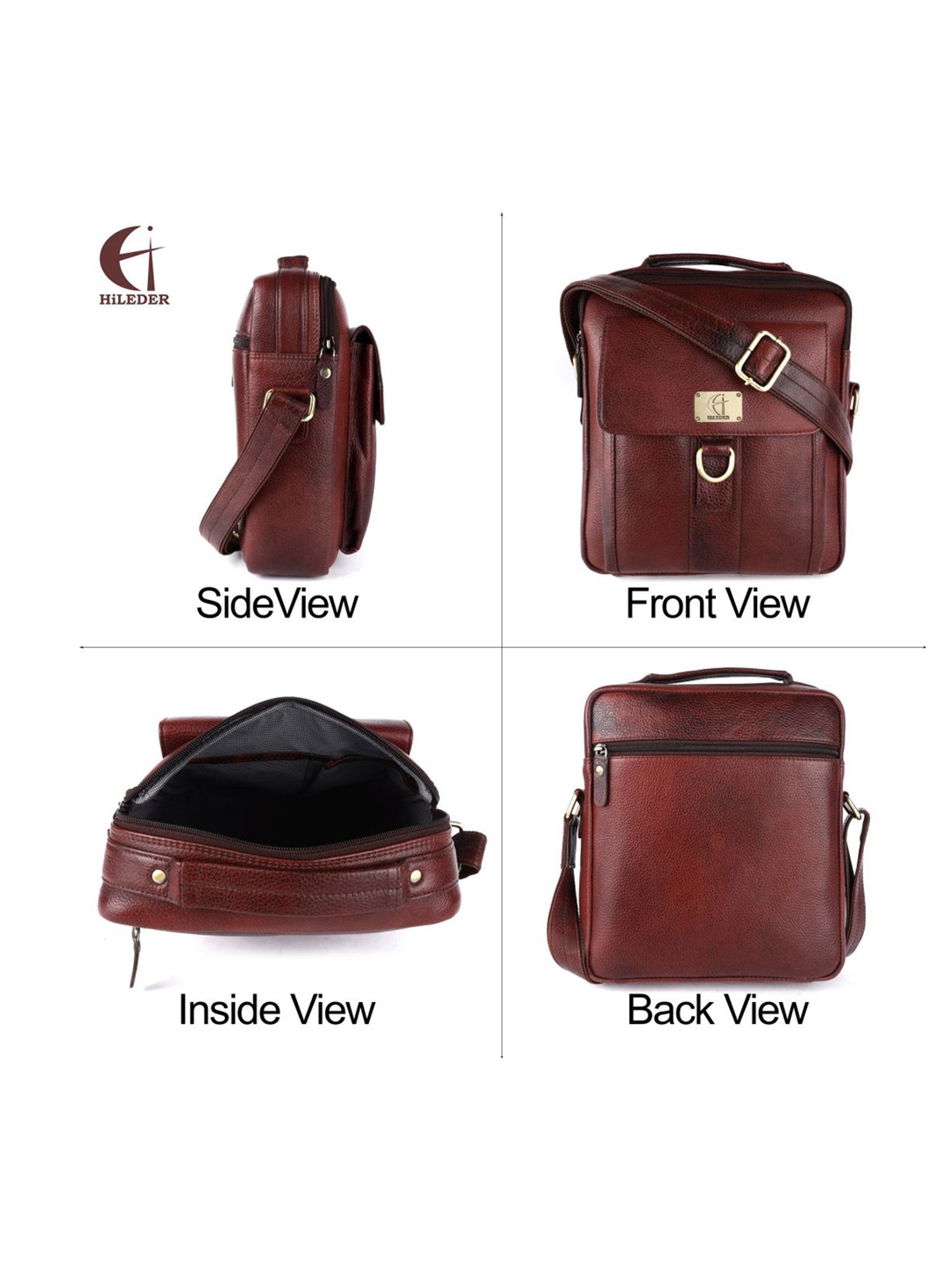 HiLEDER Brown Solid Medium Cross Body Bag