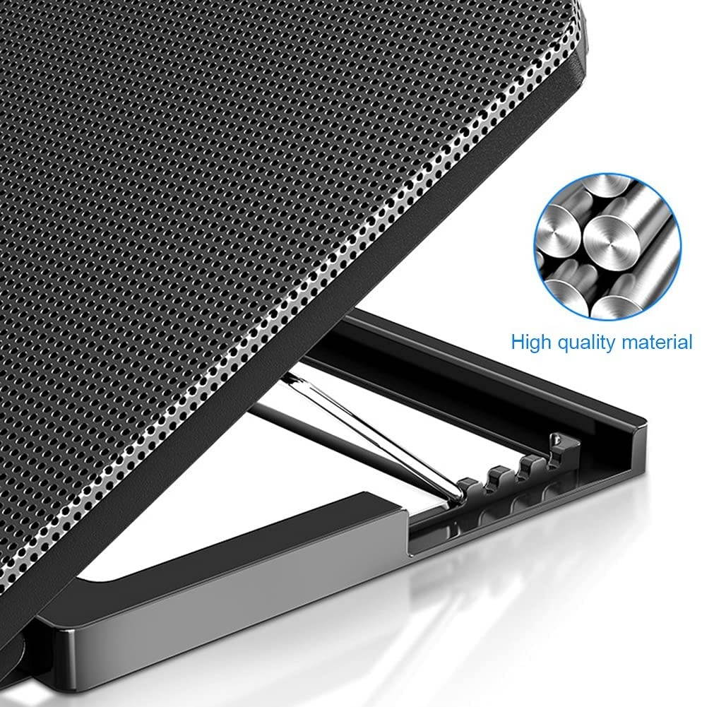 Yuangower Q100 Laptop Cooling Pad with 2 Fans 4-Level Height Adjustment Cooler Stand,Laptop Cooler,Notebook Cooler,Cooling Fan Portable