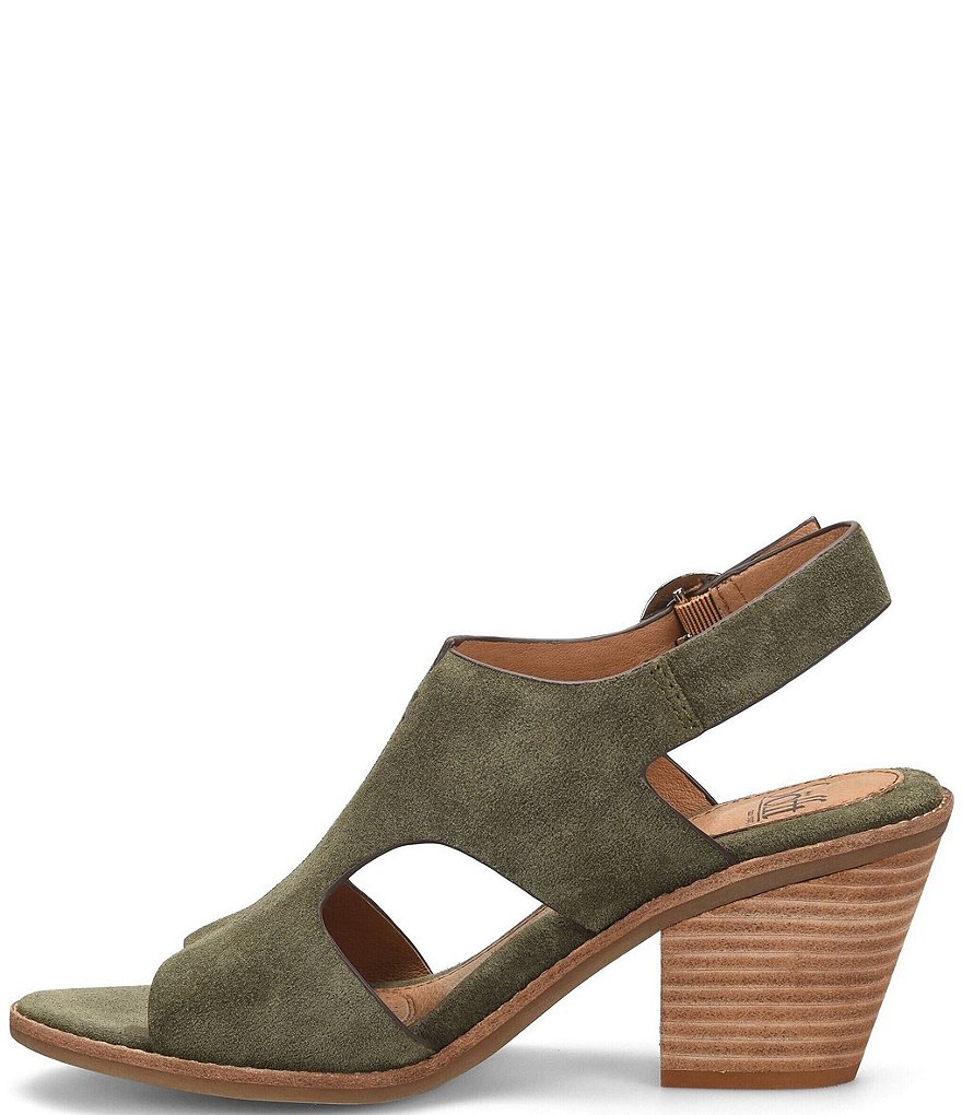 Sofft Maben Suede Slingback Block Heel Sandals