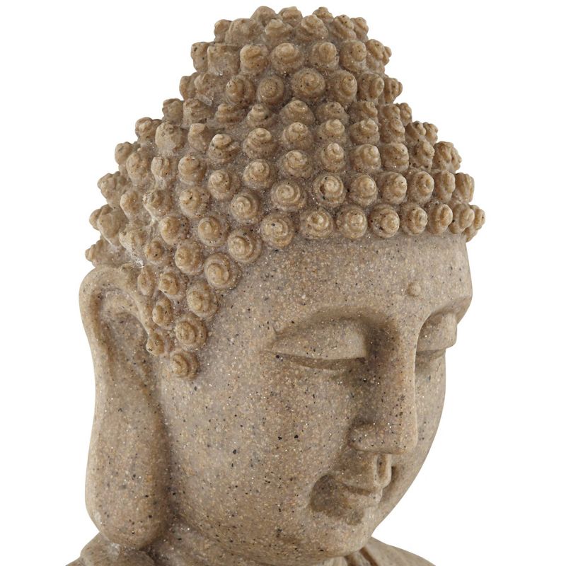 John Timberland Sitting Buddha 22" High Zen Fountain with LED Light