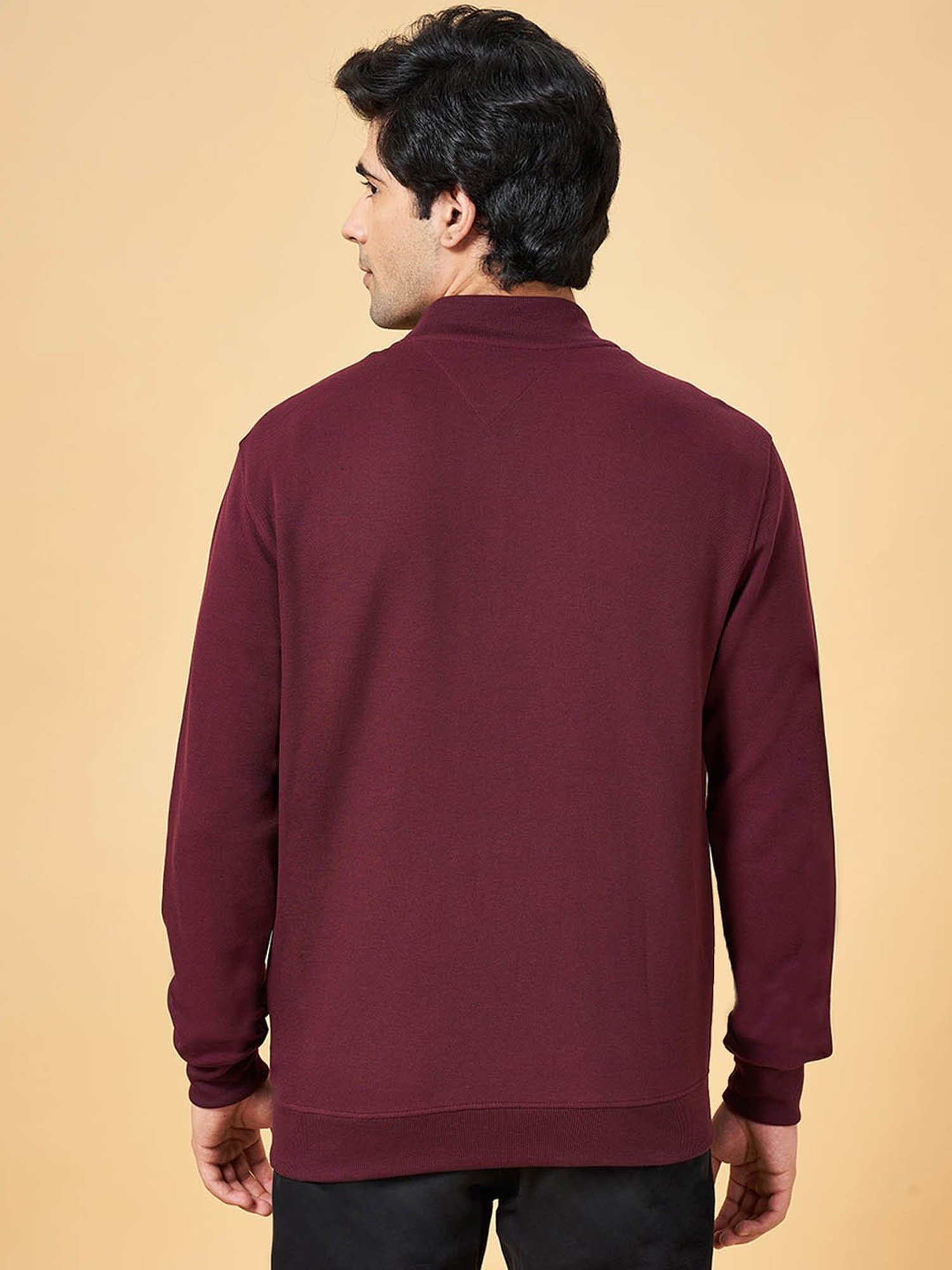 Byford by Pantaloons Wine Slim Fit Sweatshirt