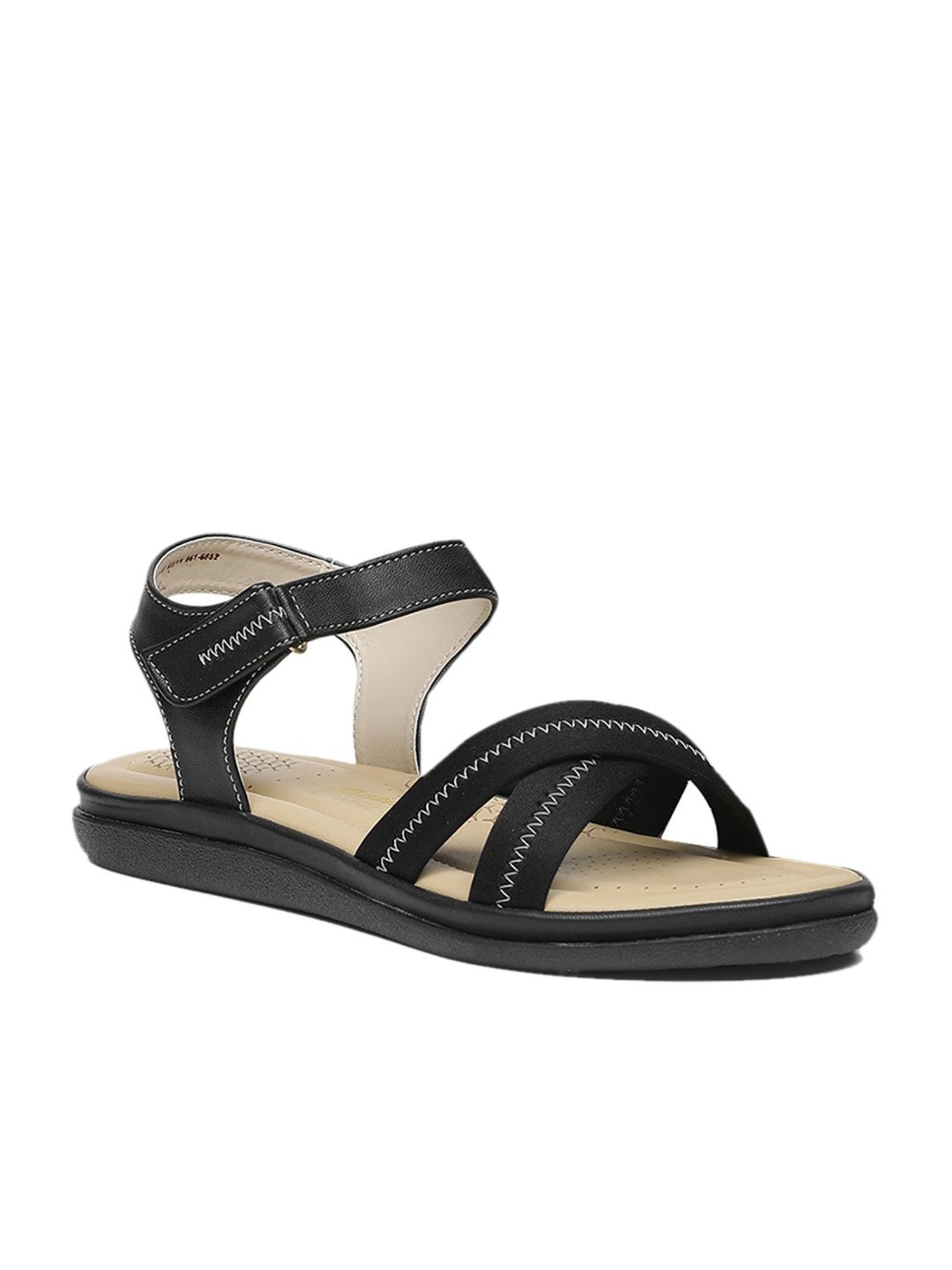 Bata Women's Black Ankle Strap Sandals