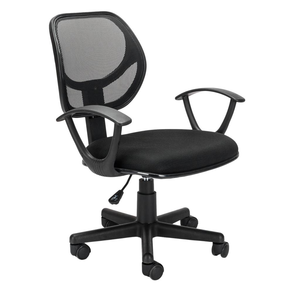 Jose Home Office Room Use Nylon Five-star Feet Mesh Chair Black