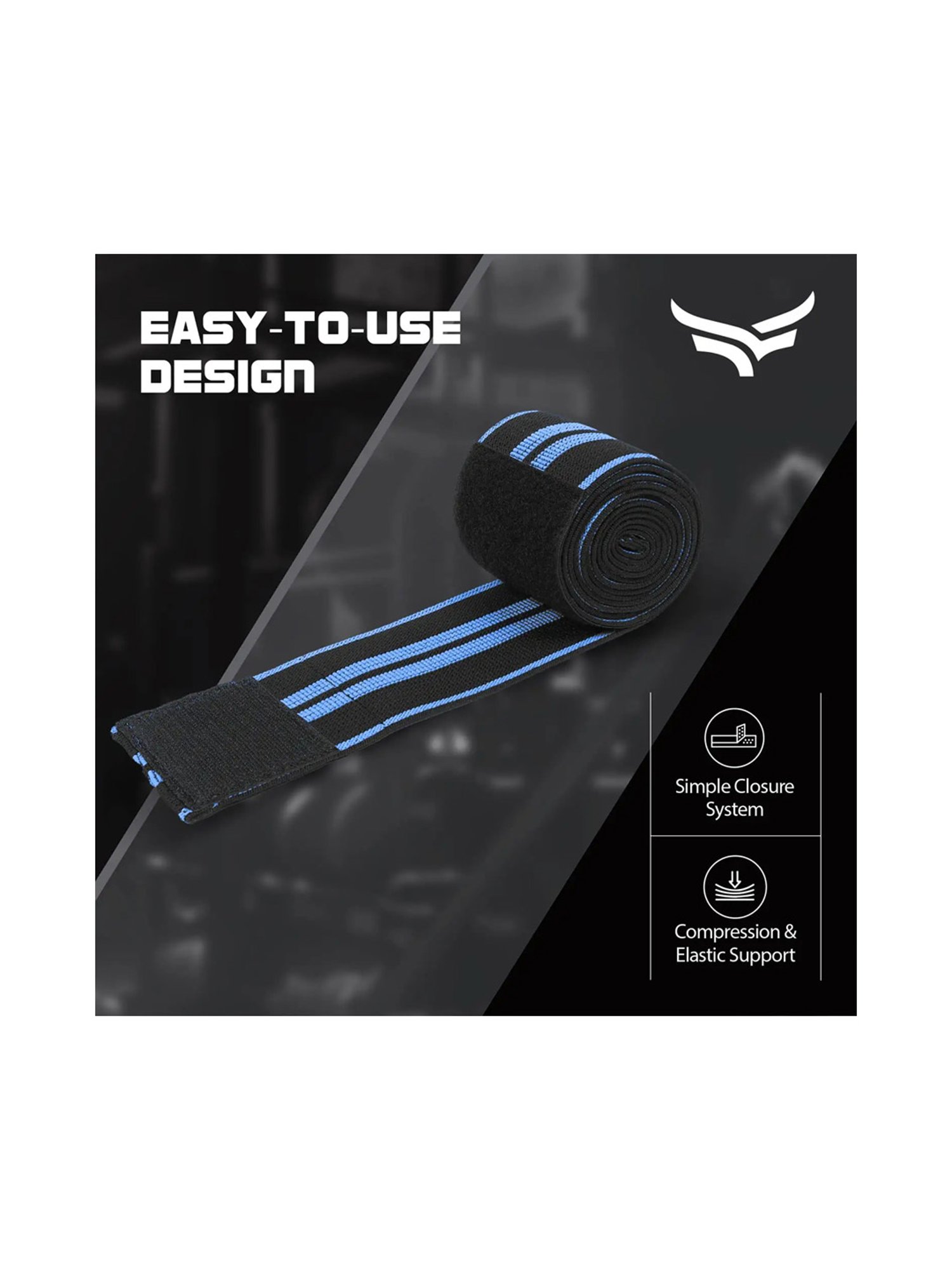 Xtrim Set of 2 Knee Wrap (Blue)