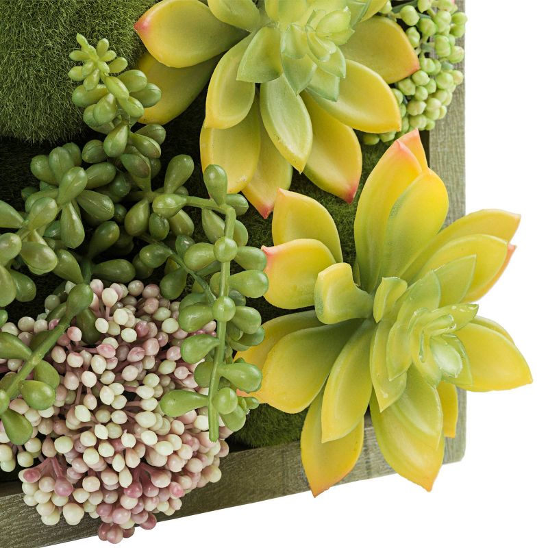 10" Indoor/Outdoor Wood Frame Plant Wall Art Décor - Alpine Corporation