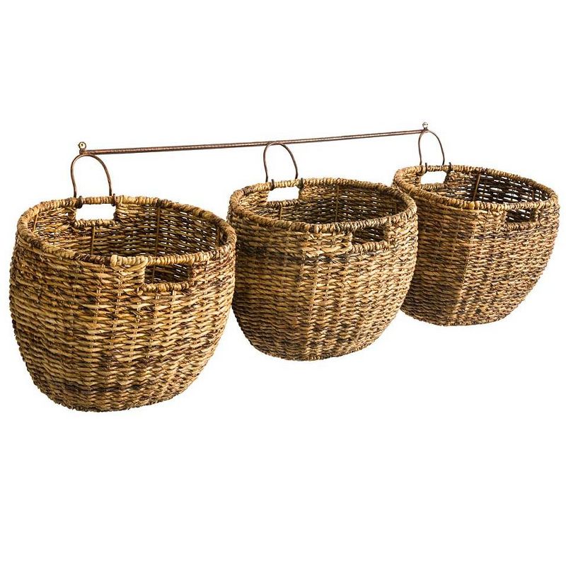 VivaTerra Javanese Woven Storage Baskets, Set of 3