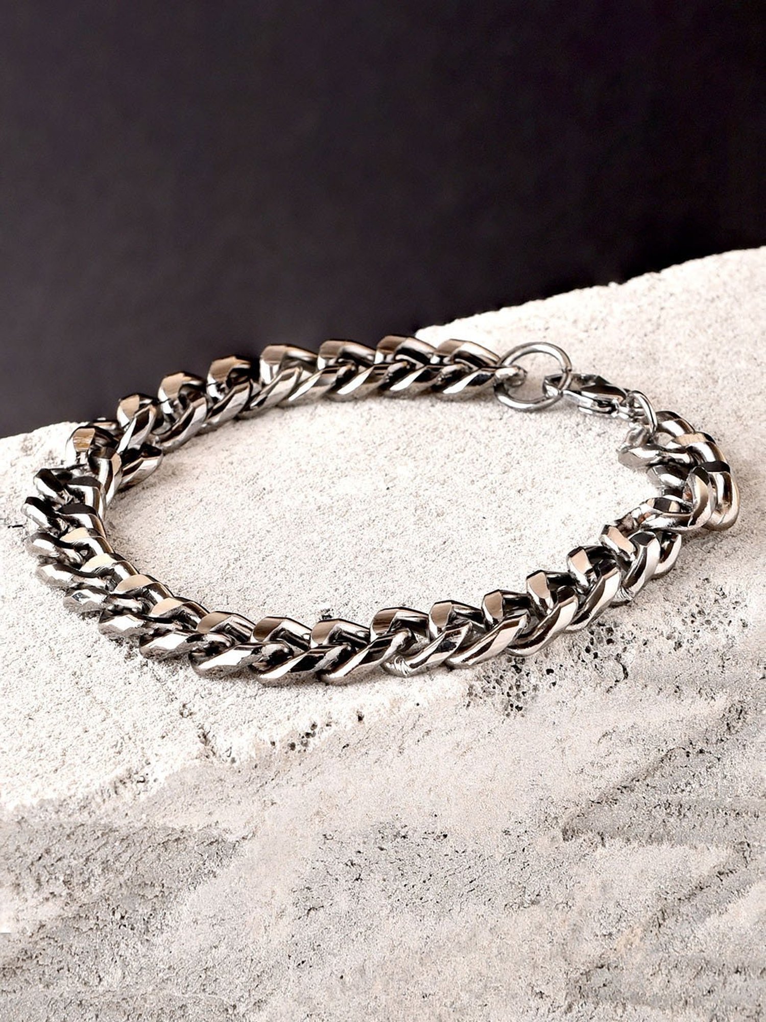 The Bro Code Silver-Plated Chunky Chain Bracelet For Men