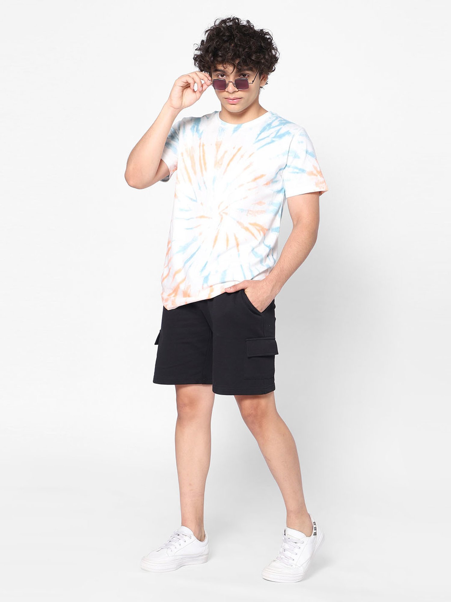 TeenTrums Boys White Tie & Dye T-Shirt