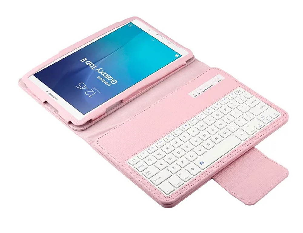 HaiBlue Bluetooth 3.0 Keyboard for Samsung Galaxy Tab E 9.6 Inch Tablet SM-T560/SM-T561 PU Leather Case Cover