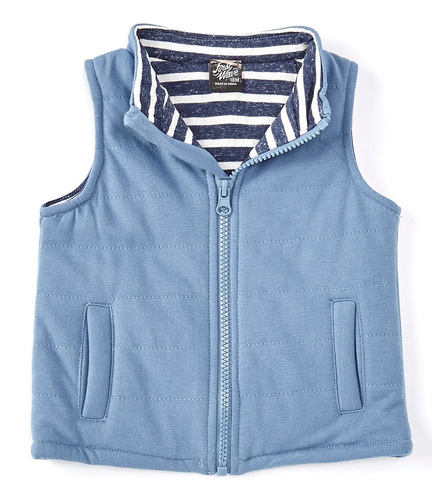 First Wave Baby Boys 12-24 Months Stripe Knit Vest