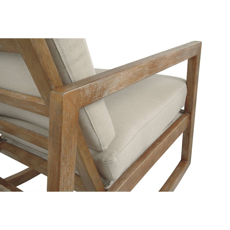 Wooden Rocking Chair Brown - Benzara
