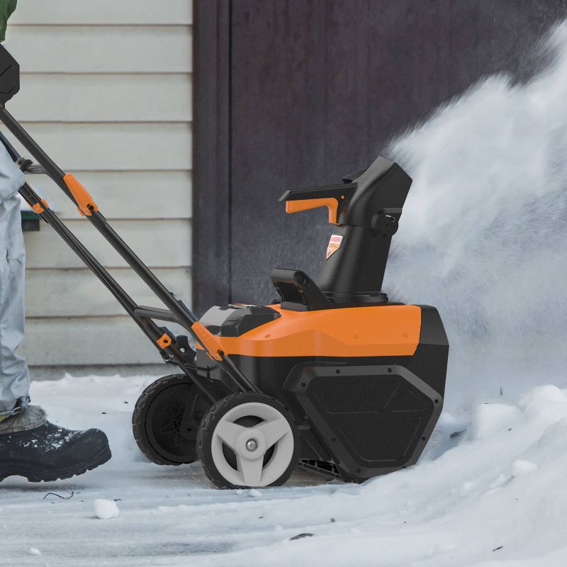 16" 40 Volts, 144 Watts Cordless Lithium Snow Super Shovel - Gray - Earthwise