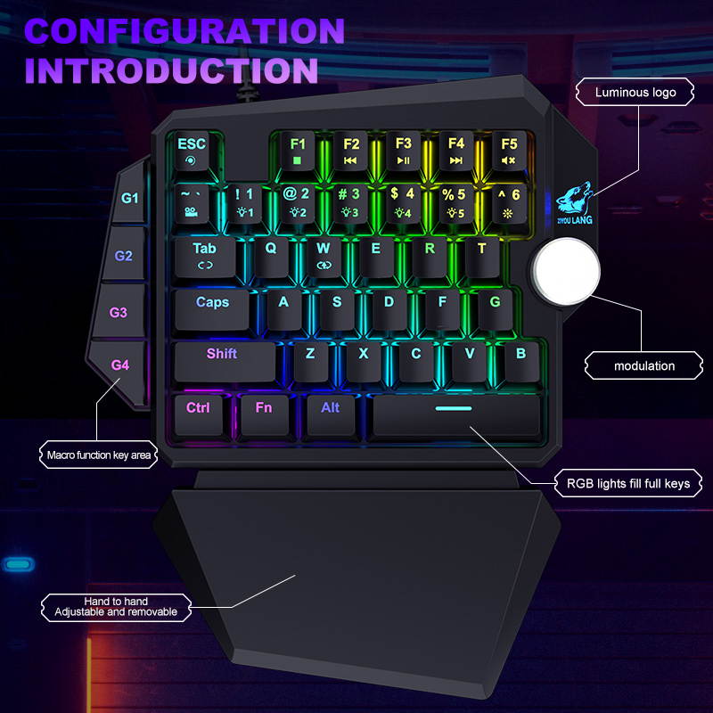 Glorious Modular Mechanical Gaming Keyboard (GMMK)- Barebone Edition (DIY Assembly Required) (Full Size, Black) + Glorious Black Aura Keycaps (Bundle)