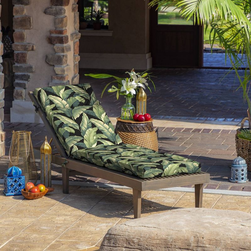 Cebu Cartridge Outdoor Chaise Cushion Onyx - Arden Selections