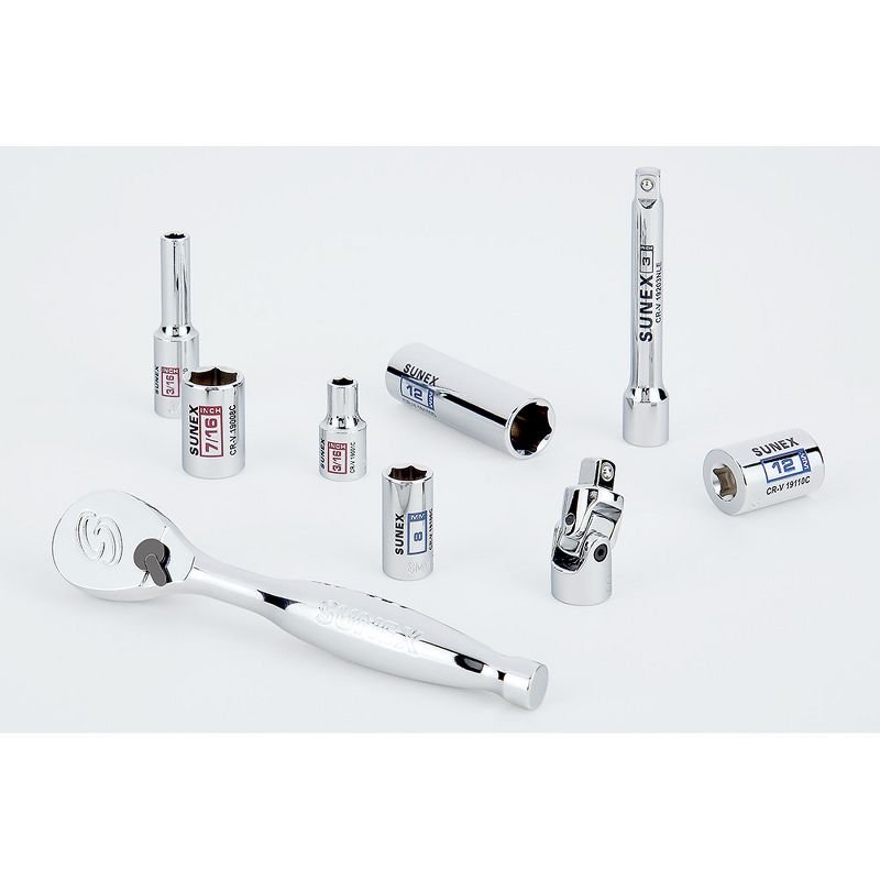 Sunex 1436 36 Pc 1/4 in. Drive Chrome Socket Set