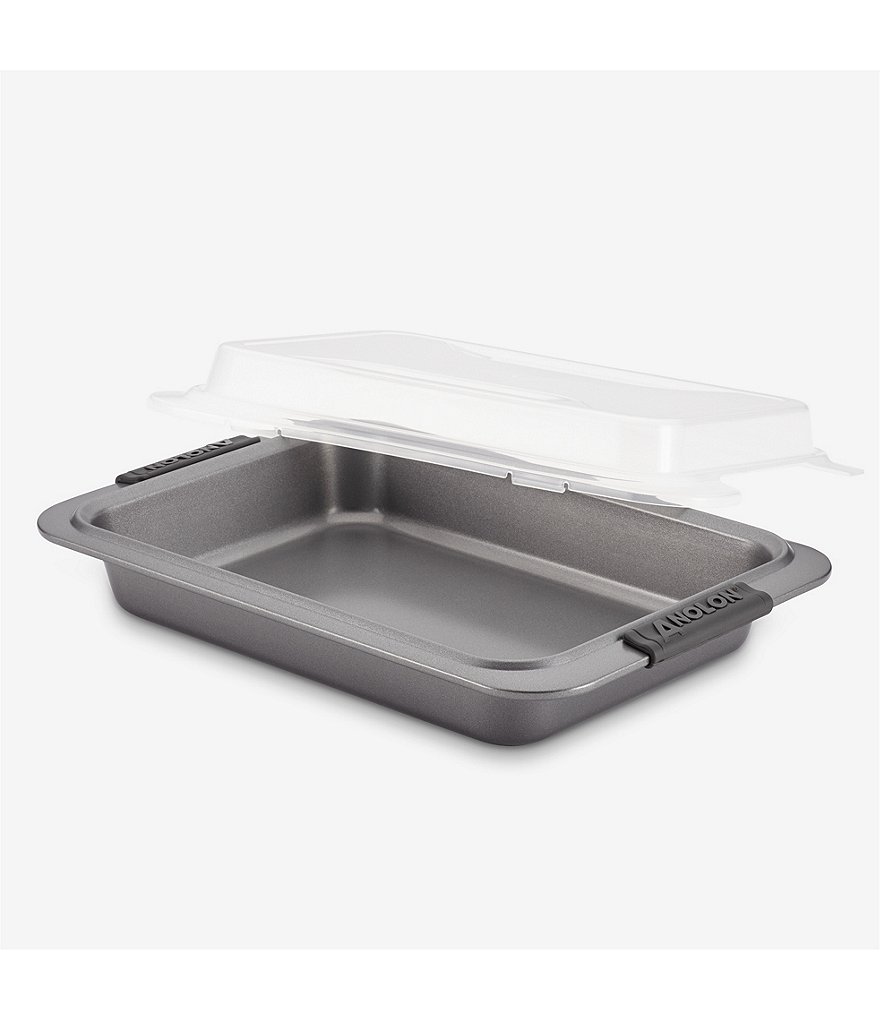 Anolon Advanced Nonstick Covered Cake Pan with Silicone Grips