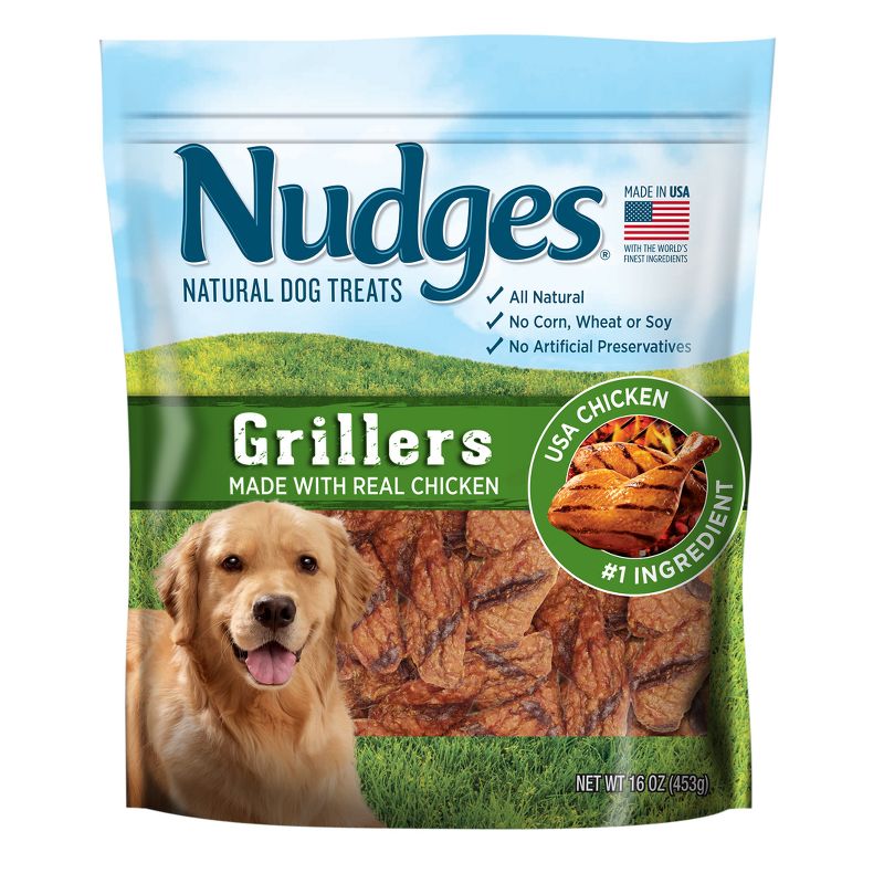 Nudges Natural Chicken Grillers Dog Treats - 16oz